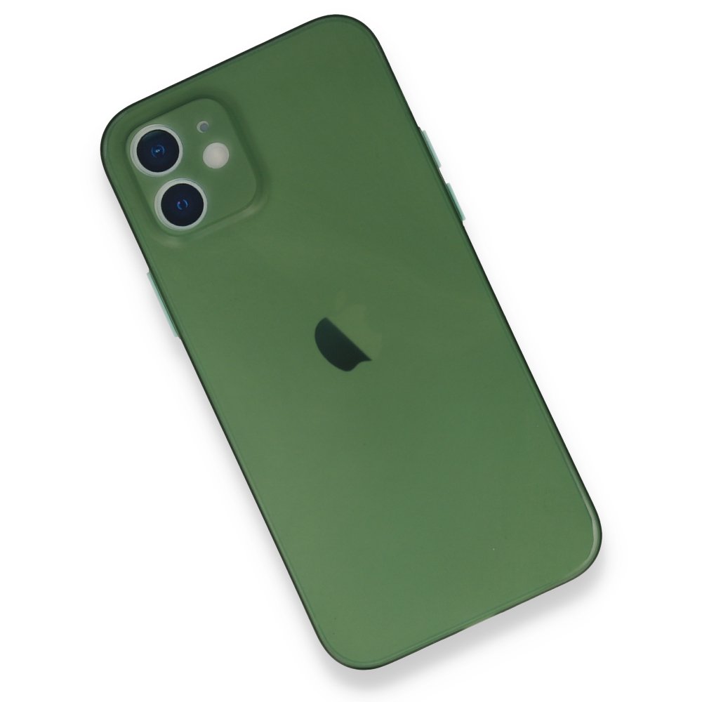 Newface iPhone 12 Mini Kılıf PP Ultra İnce Kapak - Yeşil