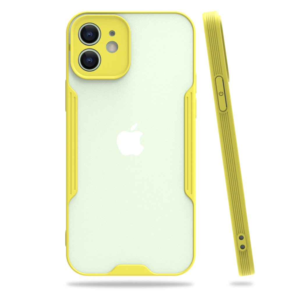 Newface iPhone 12 Mini Kılıf Platin Silikon - Sarı