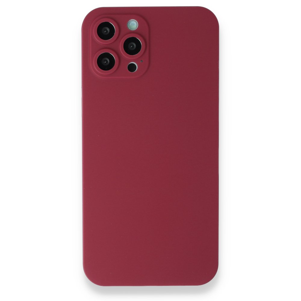 Newface iPhone 12 Pro Kılıf 360 Full Body Silikon Kapak - Kırmızı