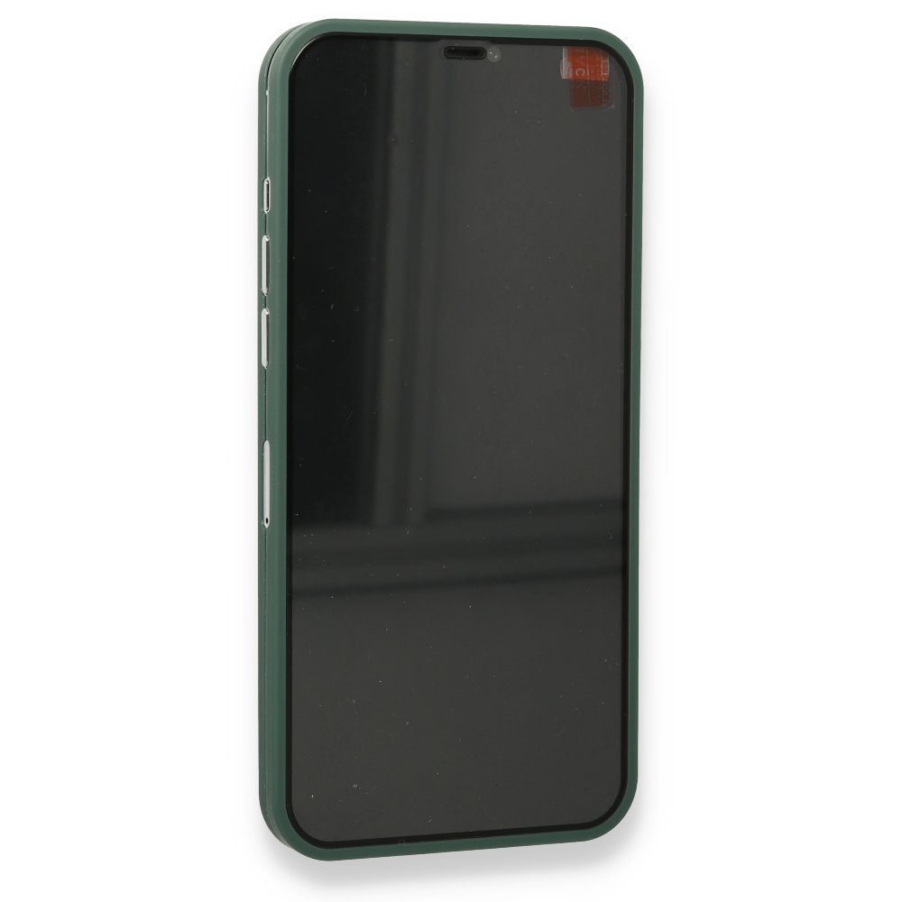 Newface iPhone 12 Pro Kılıf 360 Full Body Silikon Kapak - Yeşil