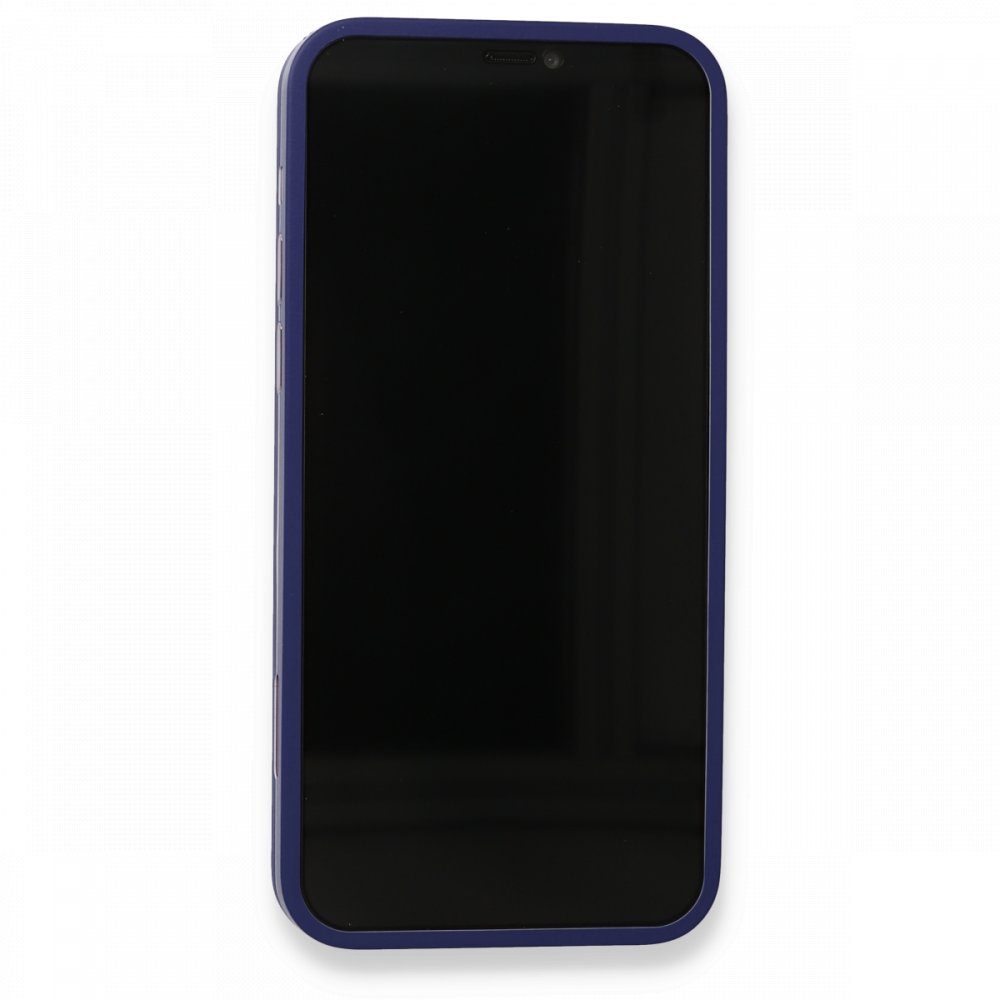 Newface iPhone 12 Pro Kılıf 360 Hayalet Full Body Silikon Kapak - Mavi
