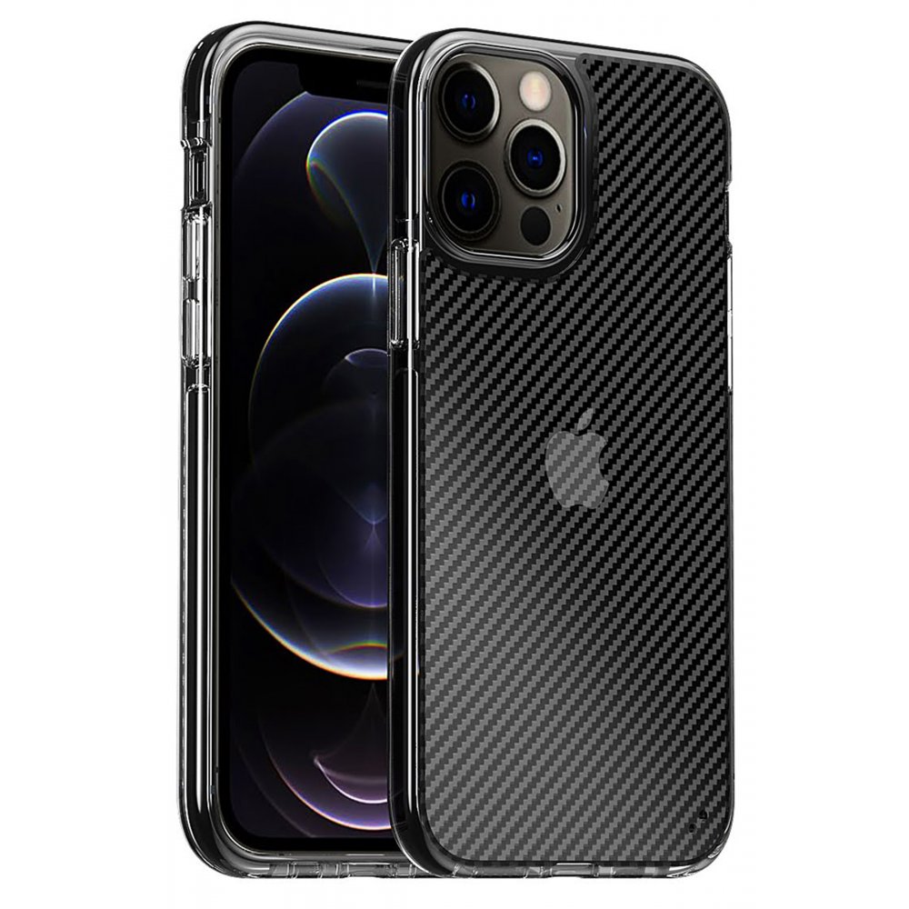 Newface iPhone 12 Pro Kılıf Bambi Karbon Silikon - Siyah