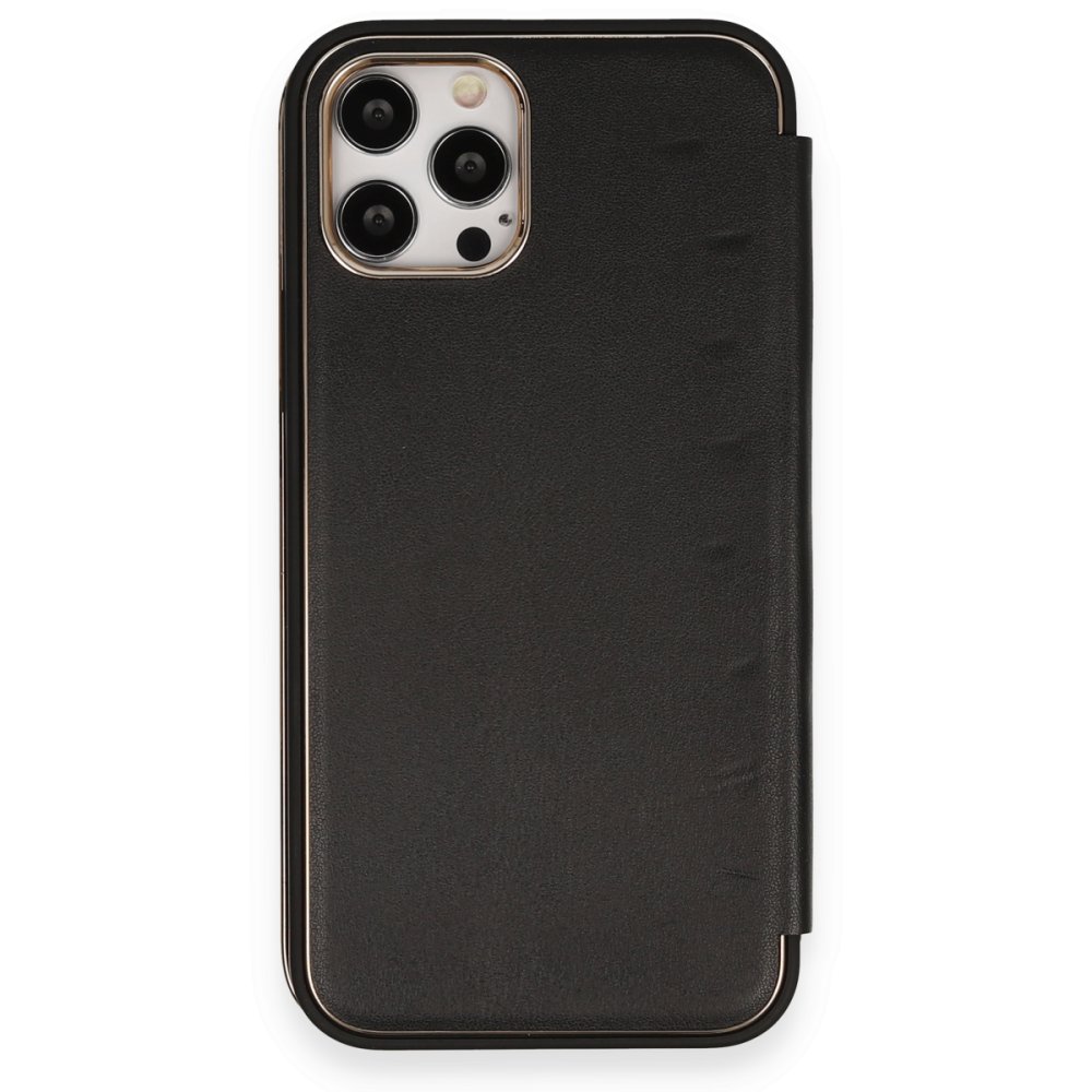Newface iPhone 12 Pro Kılıf Dolpin Kapaklı - Siyah