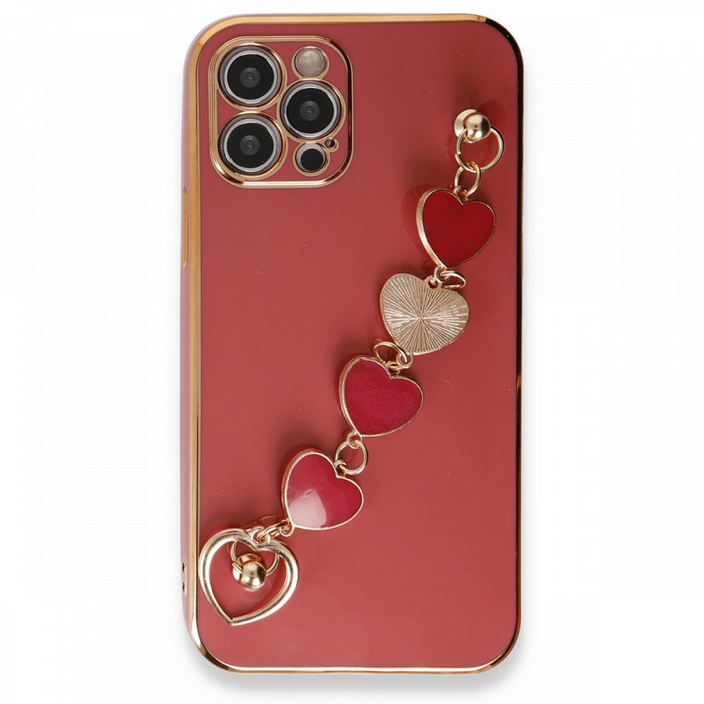 Newface iPhone 12 Pro Kılıf Esila Silikon - Kırmızı