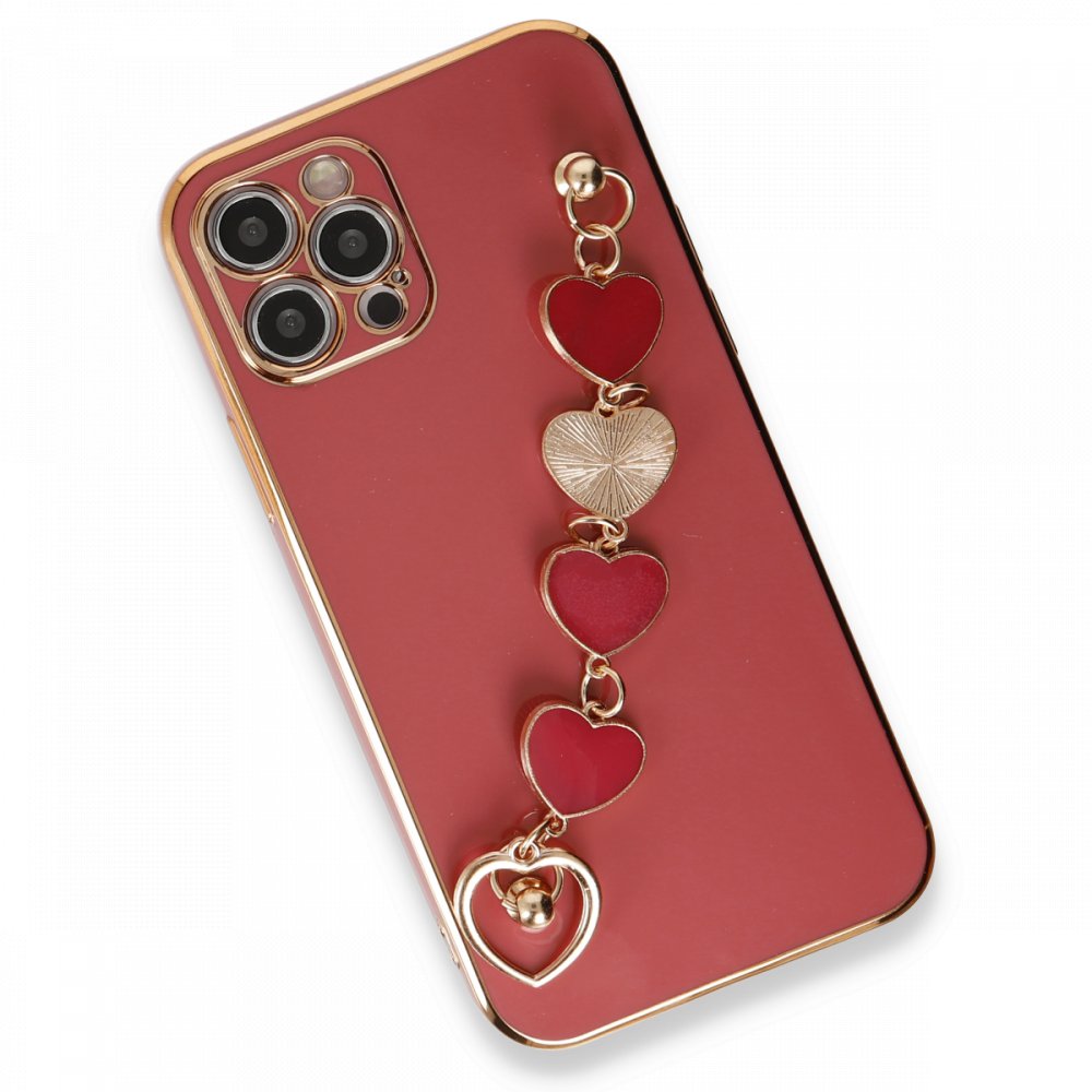 Newface iPhone 12 Pro Kılıf Esila Silikon - Kırmızı