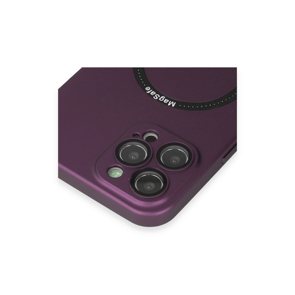 Newface iPhone 12 Pro Kılıf Jack Magneticsafe Lens Silikon - Mürdüm