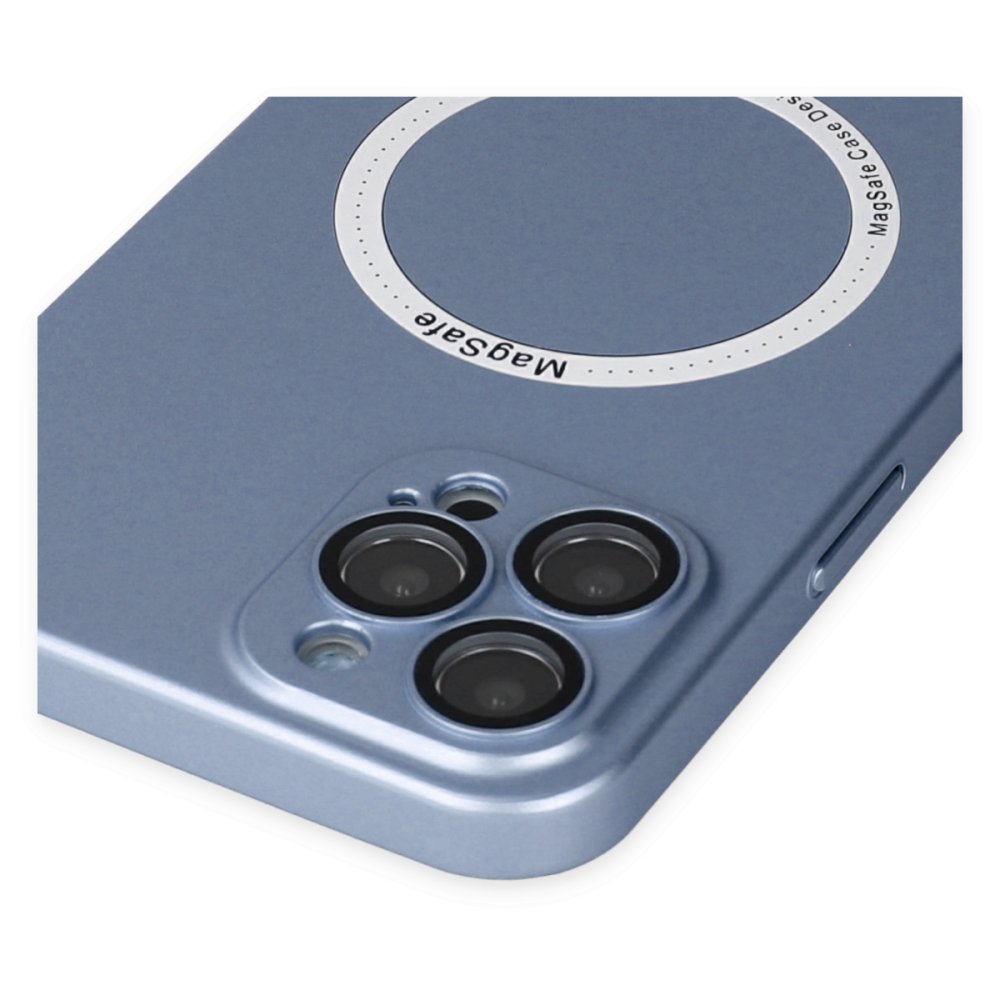 Newface iPhone 12 Pro Kılıf Jack Magneticsafe Lens Silikon - Sierra Blue