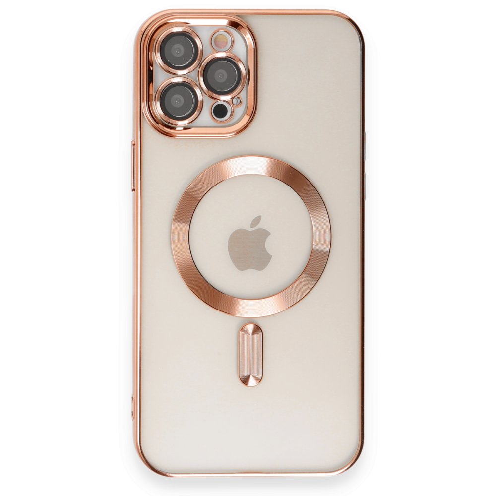 Newface iPhone 12 Pro Kılıf Kross Magneticsafe Kapak - Rose