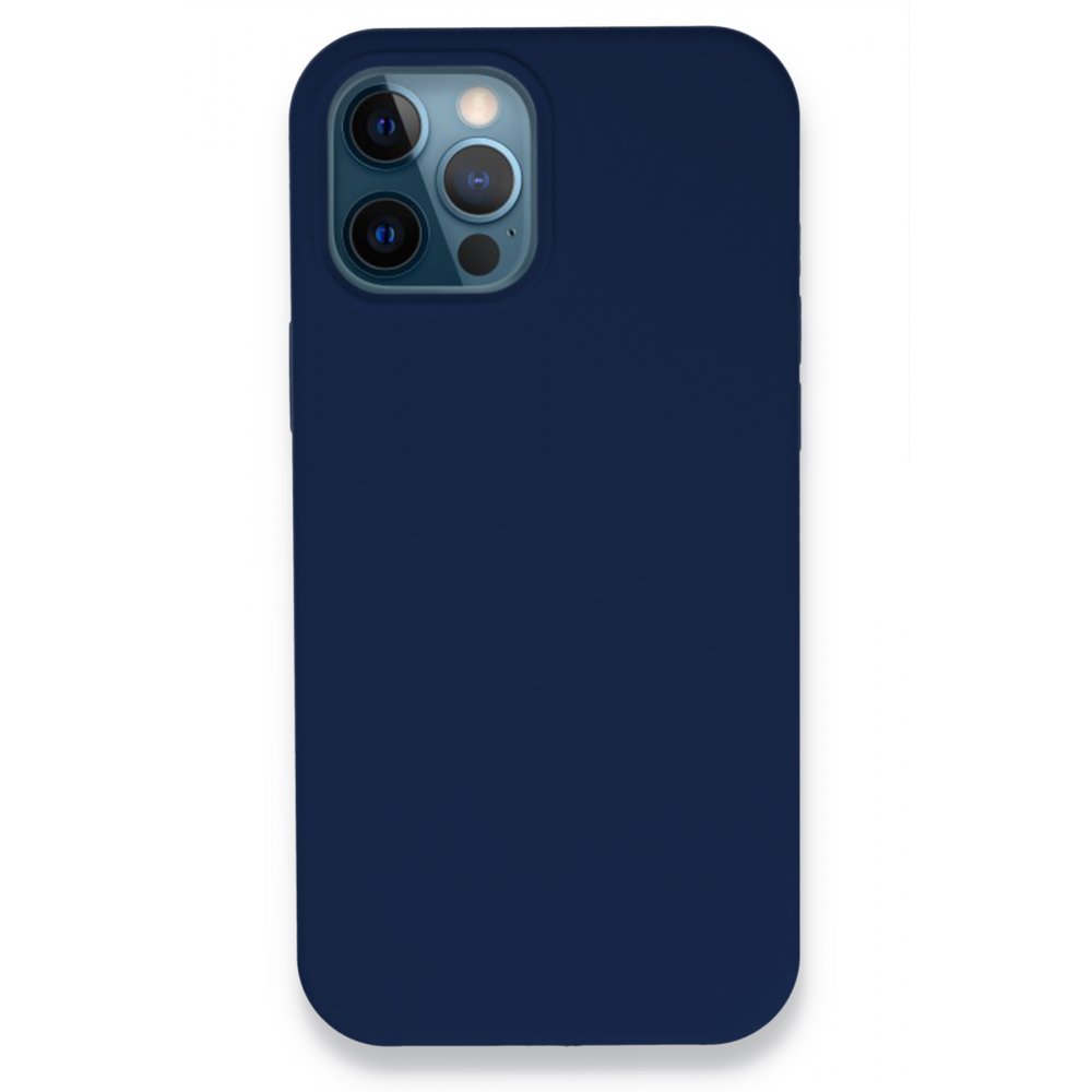 Newface iPhone 12 Pro Max Kılıf Lansman Legant Silikon - Lacivert