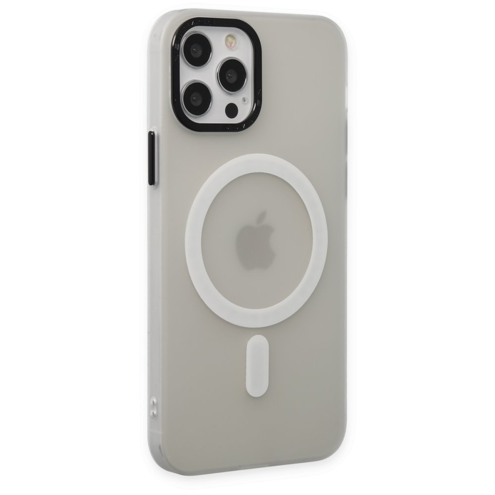 Newface iPhone 12 Pro Kılıf Lodos Magneticsafe Mat Kapak - Şeffaf