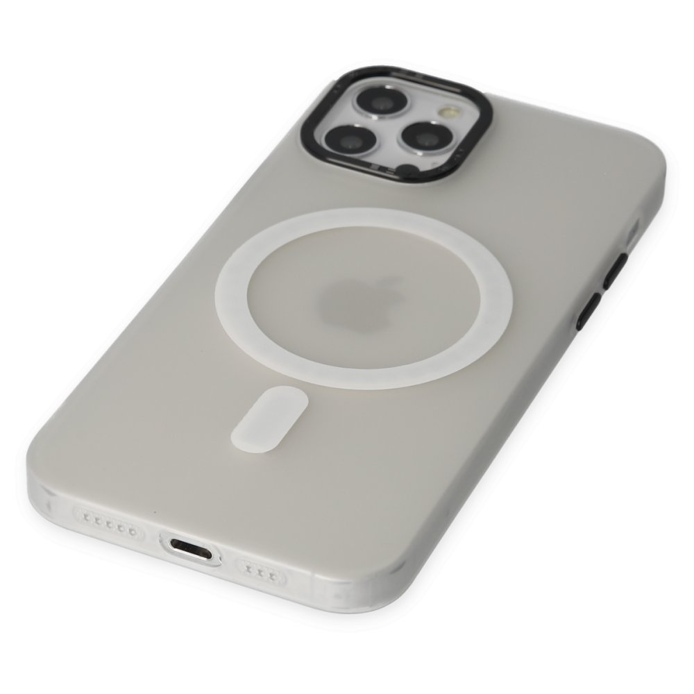 Newface iPhone 12 Pro Kılıf Lodos Magneticsafe Mat Kapak - Şeffaf