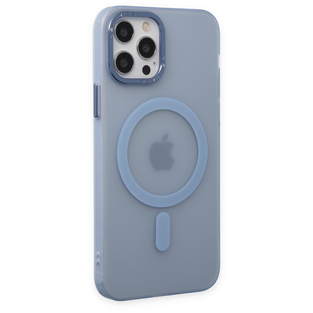 Newface iPhone 12 Pro Kılıf Lodos Magneticsafe Mat Kapak - Sierra Blue