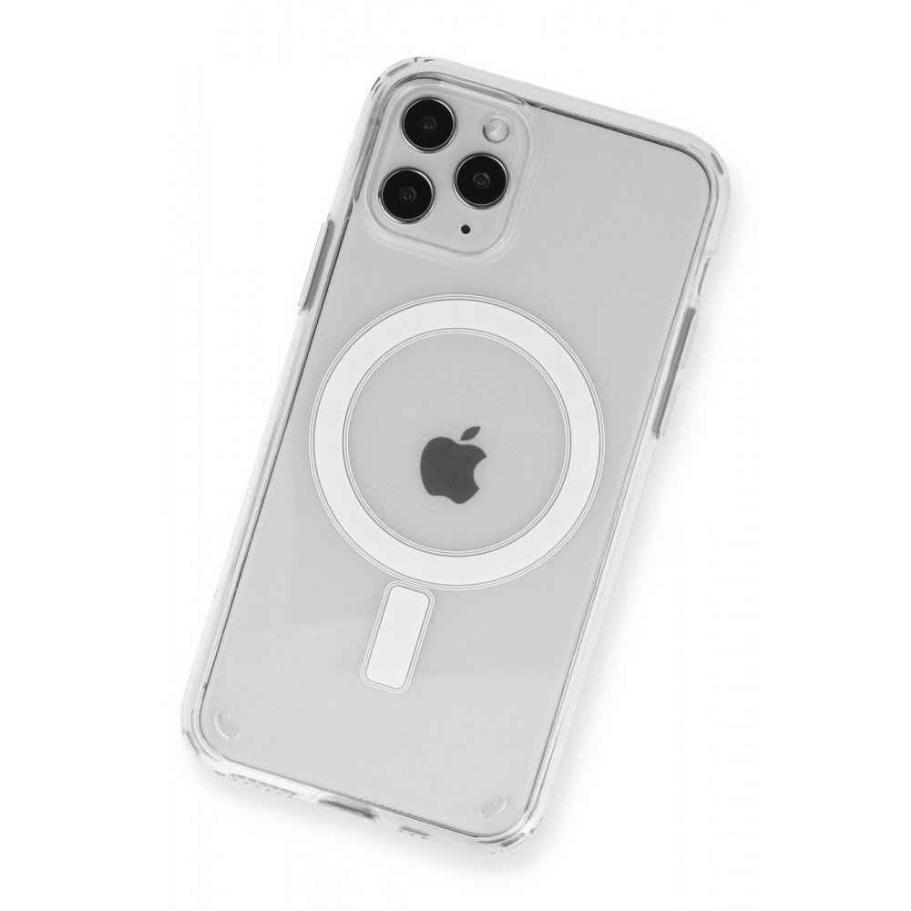 Newface iPhone 12 Pro Kılıf Magneticsafe Şeffaf Silikon - Şeffaf