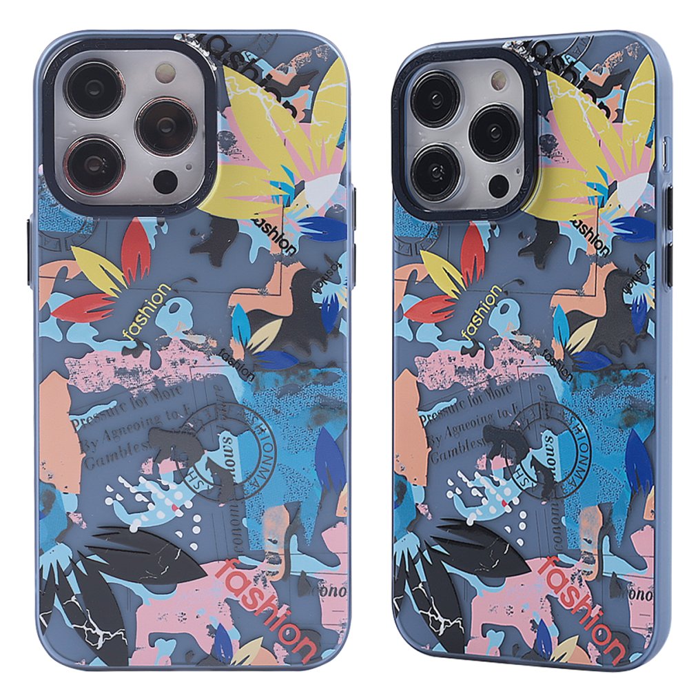 Newface iPhone 12 Pro Kılıf Prada Desenli Kapak - Prada Pembe - 1