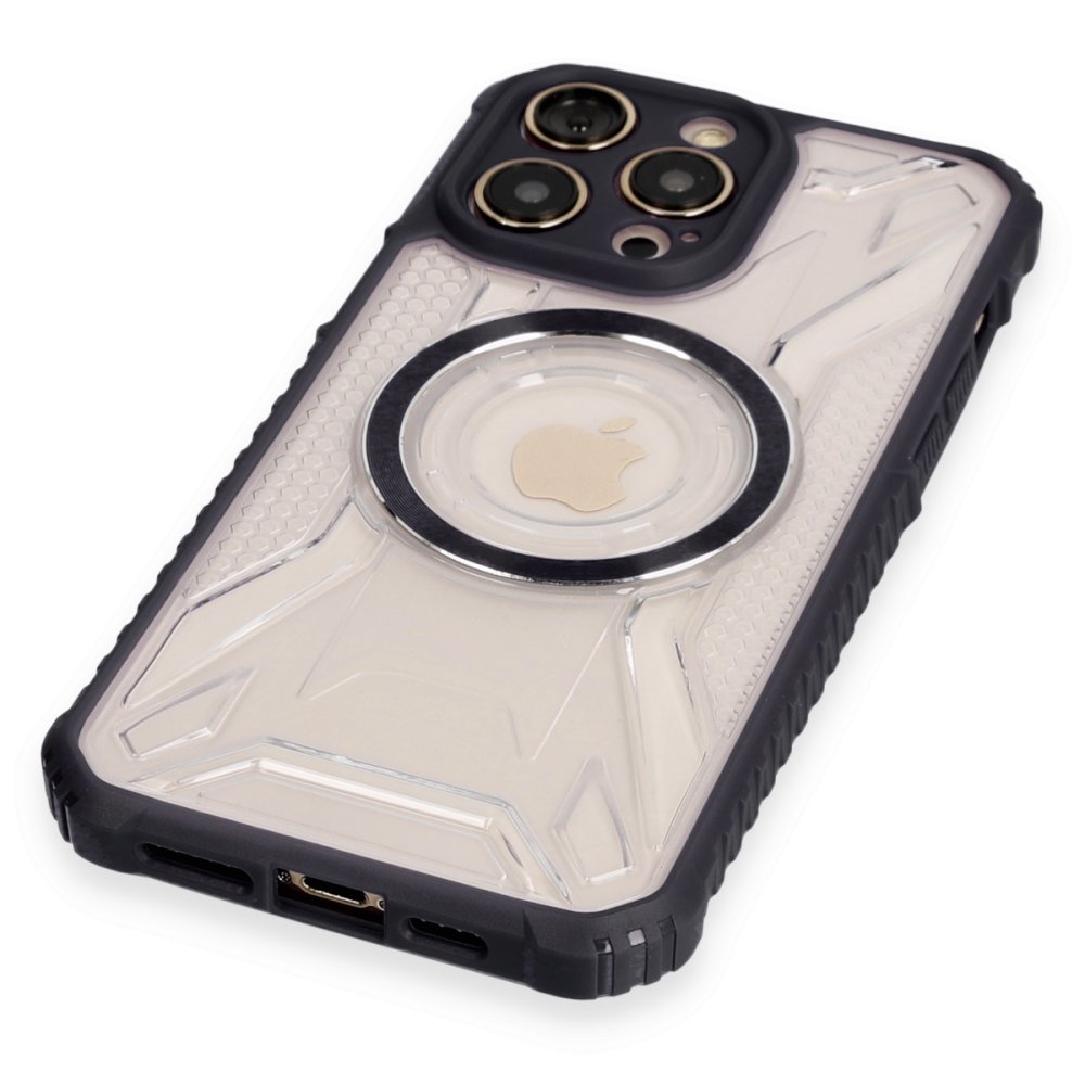 Newface iPhone 12 Pro Kılıf Prag Magneticsafe Kapak - Siyah