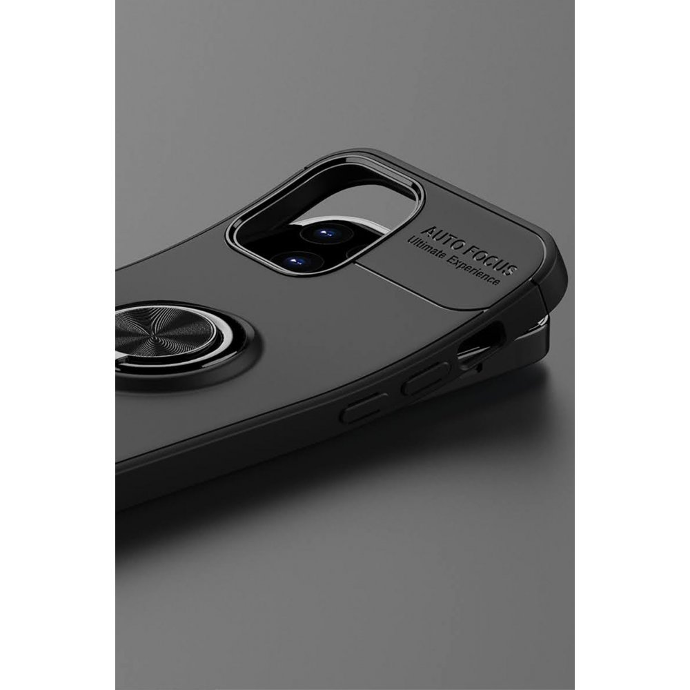 Newface iPhone 12 Pro Kılıf Range Yüzüklü Silikon - Kırmızı