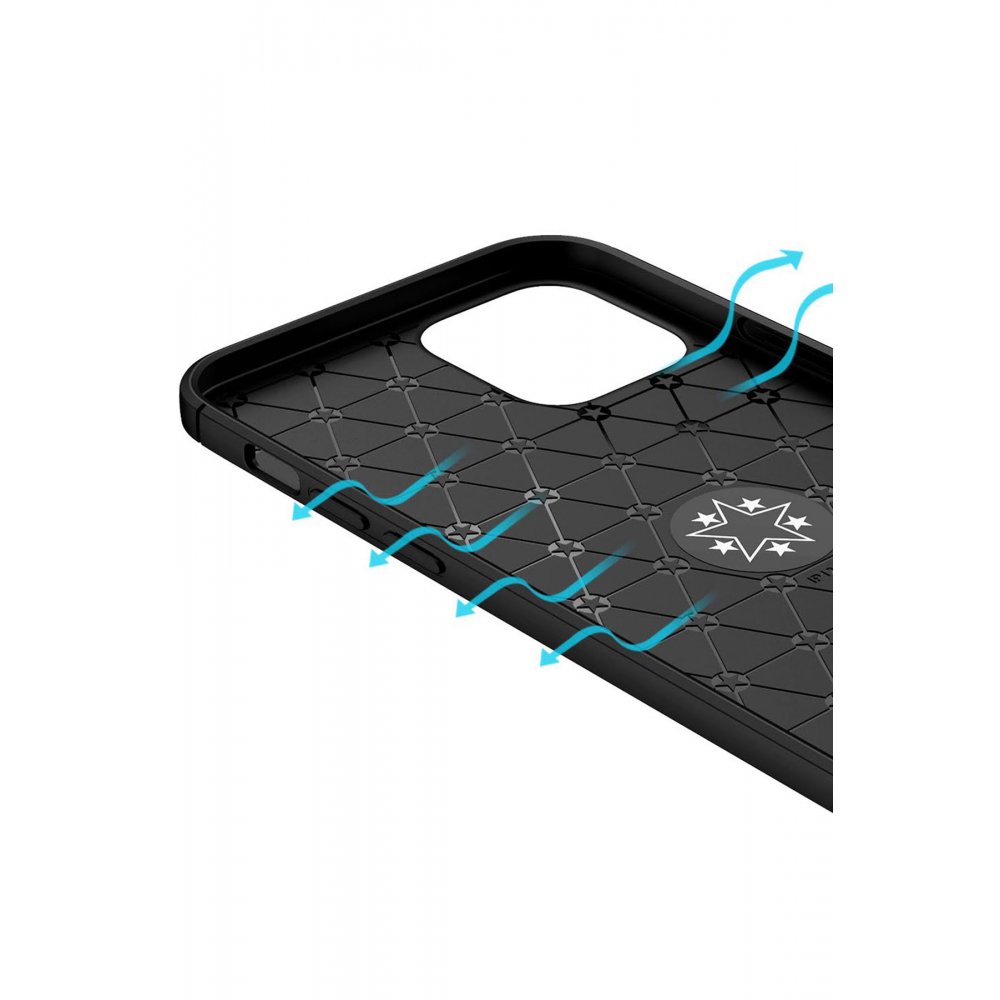 Newface iPhone 12 Pro Kılıf Range Yüzüklü Silikon - Siyah-Mavi