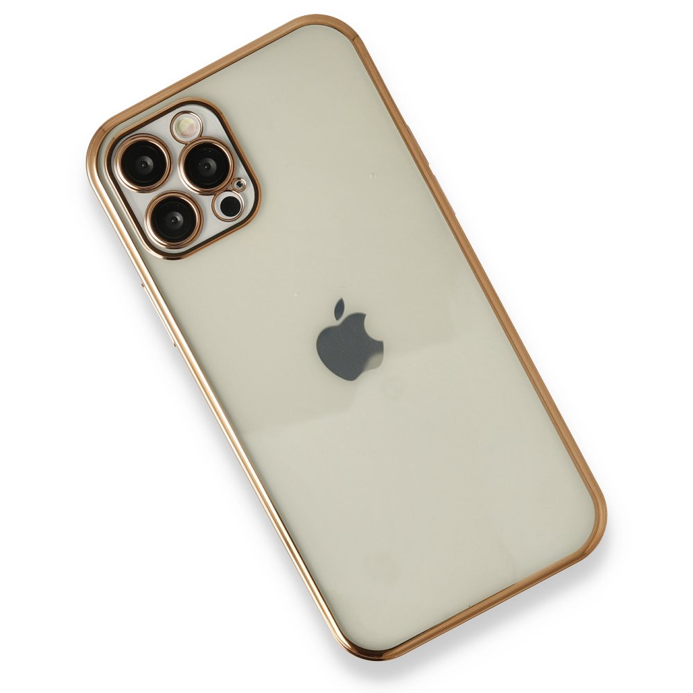 Newface iPhone 12 Pro Kılıf Razer Lensli Silikon - Gold