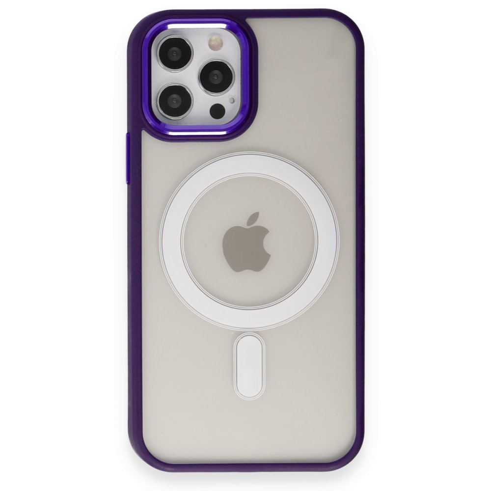 Newface iPhone 12 Pro Kılıf Room Magneticsafe Silikon - Derin Mor