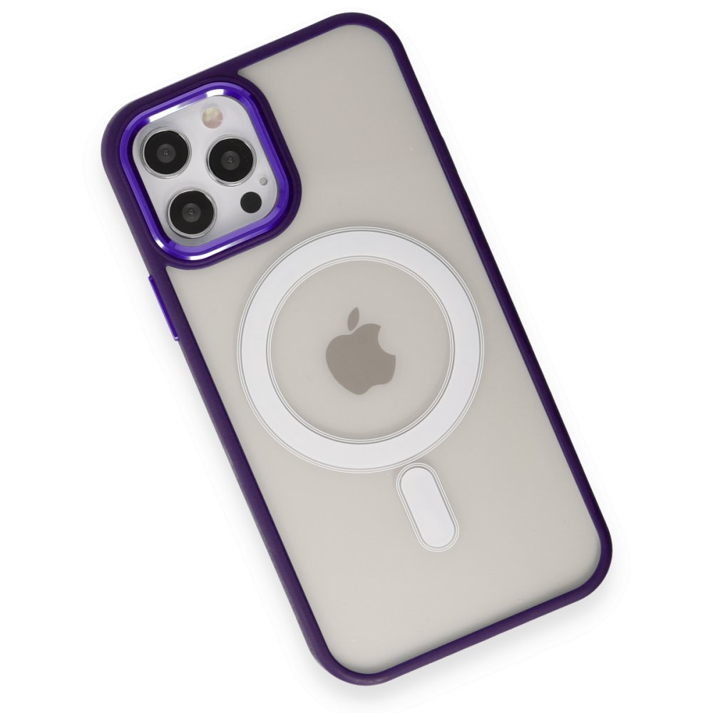 Newface iPhone 12 Pro Kılıf Room Magneticsafe Silikon - Derin Mor