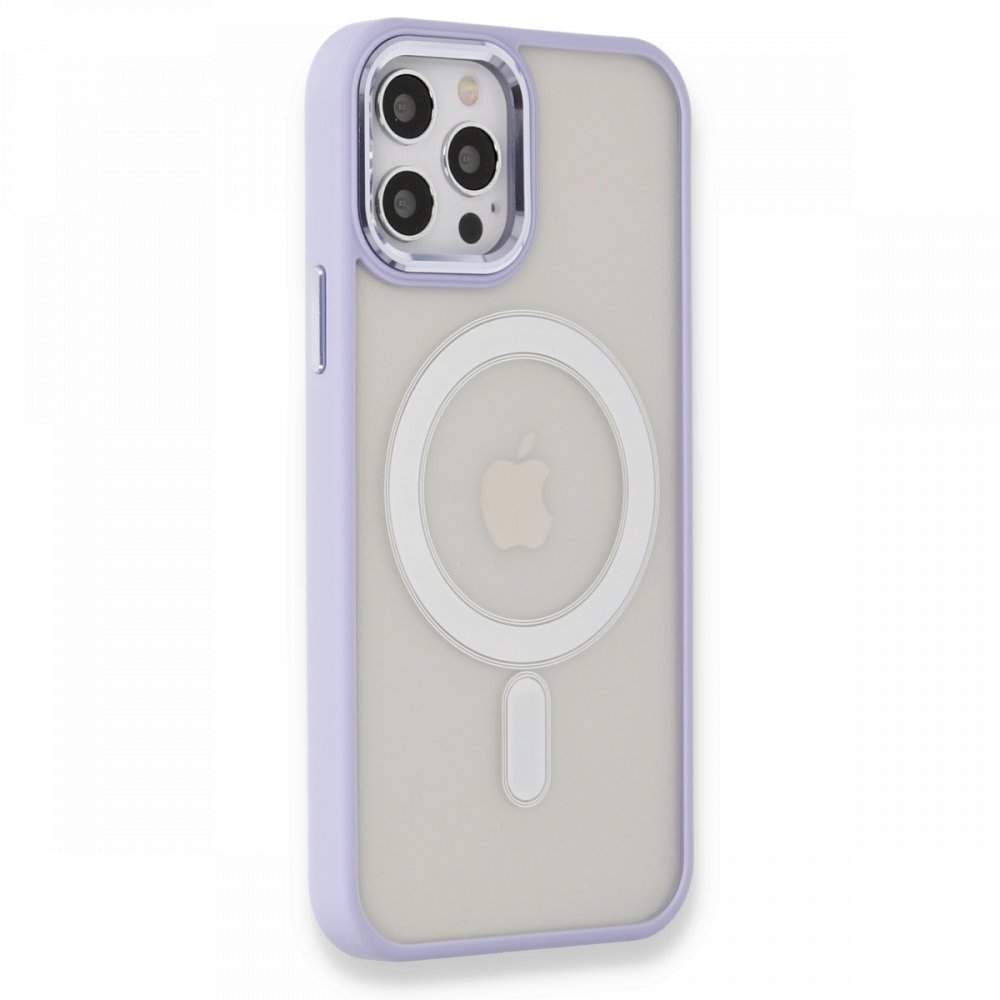 Newface iPhone 12 Pro Kılıf Room Magneticsafe Silikon - Lila