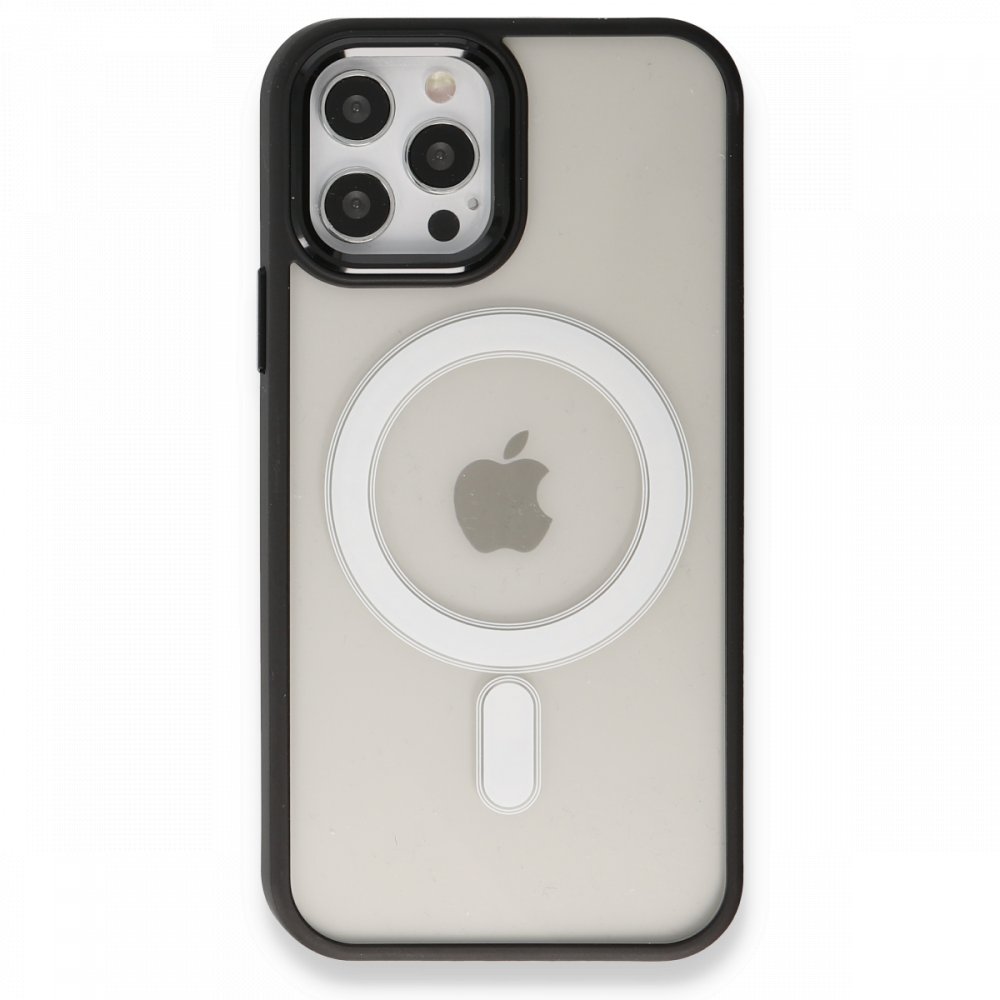 Newface iPhone 12 Pro Kılıf Room Magneticsafe Silikon - Siyah