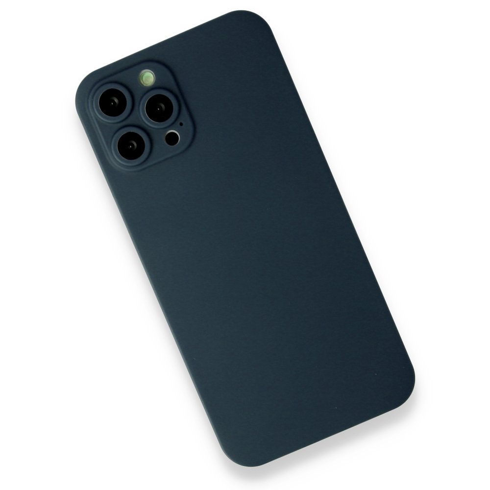 Newface iPhone 12 Pro Max Kılıf 360 Full Body Silikon Kapak - Mavi