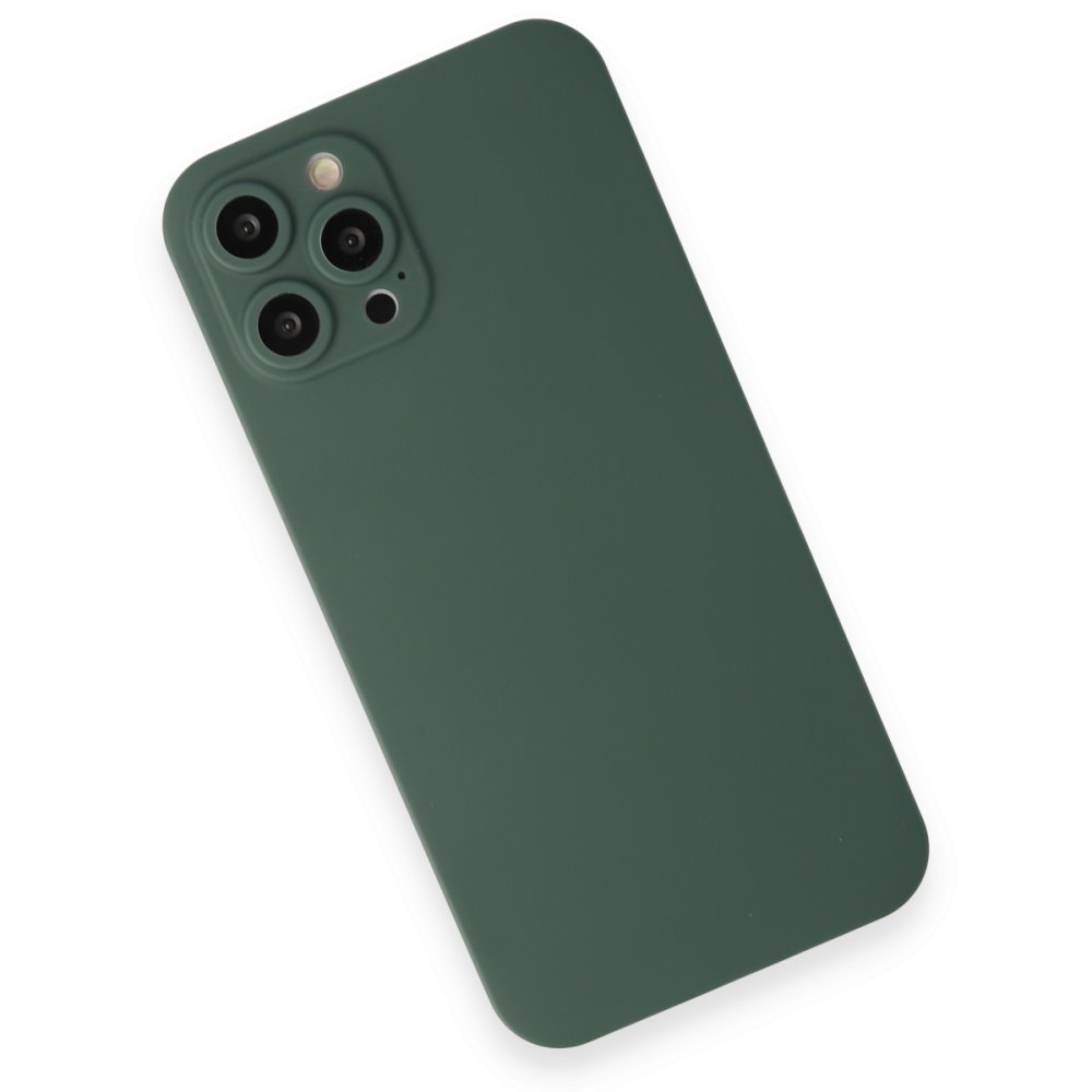 Newface iPhone 12 Pro Max Kılıf 360 Hayalet Full Body Silikon Kapak - Yeşil