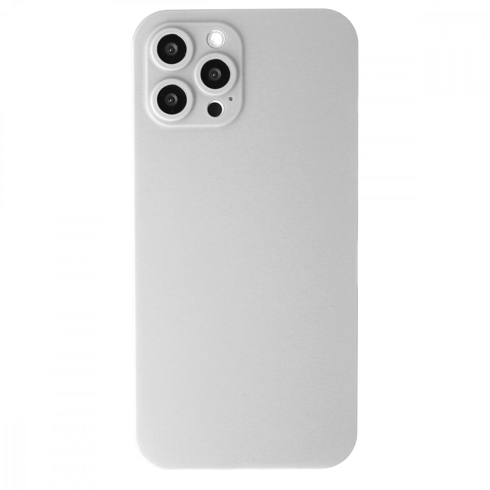 Newface iPhone 12 Pro Max Kılıf 360 Mat Full Body Silikon Kapak - Beyaz