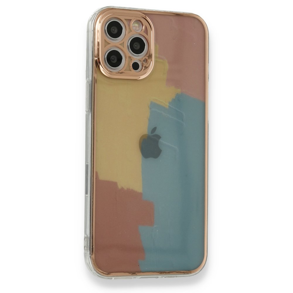 Newface iPhone 12 Pro Max Kılıf Çiçekli Silikon - Kırmızı