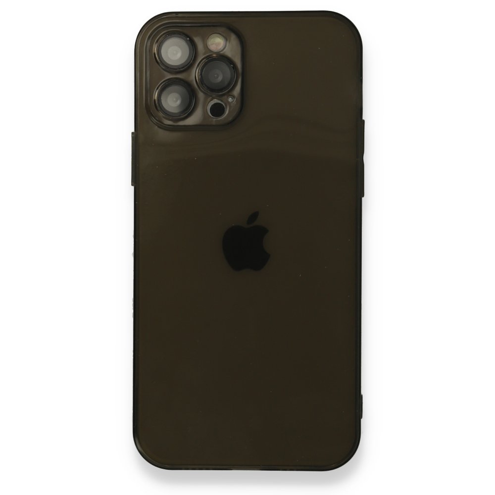 Newface iPhone 12 Pro Max Kılıf Fly Lens Silikon - Siyah