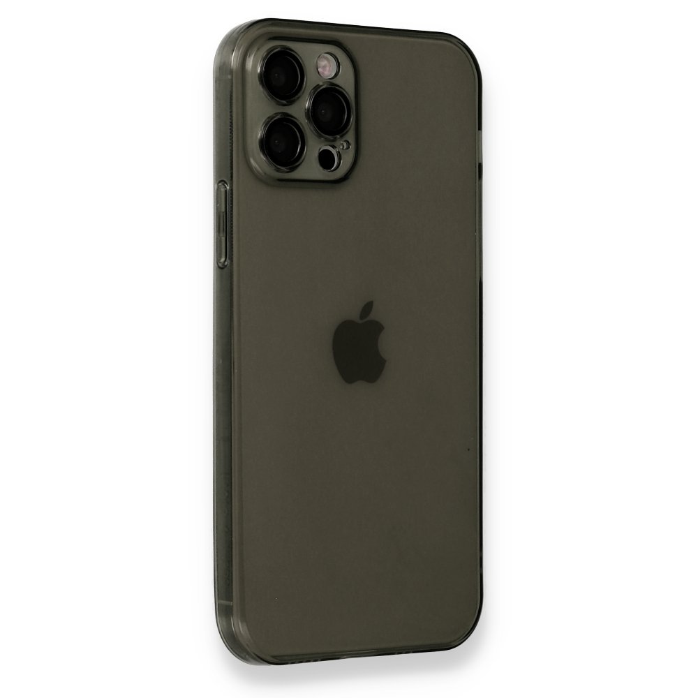 Newface iPhone 12 Pro Max Kılıf Fly Lens Silikon - Siyah