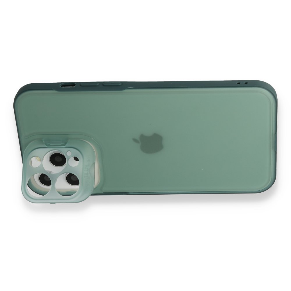 Newface iPhone 12 Pro Max Kılıf Jumbo Silikon - Koyu Yeşil