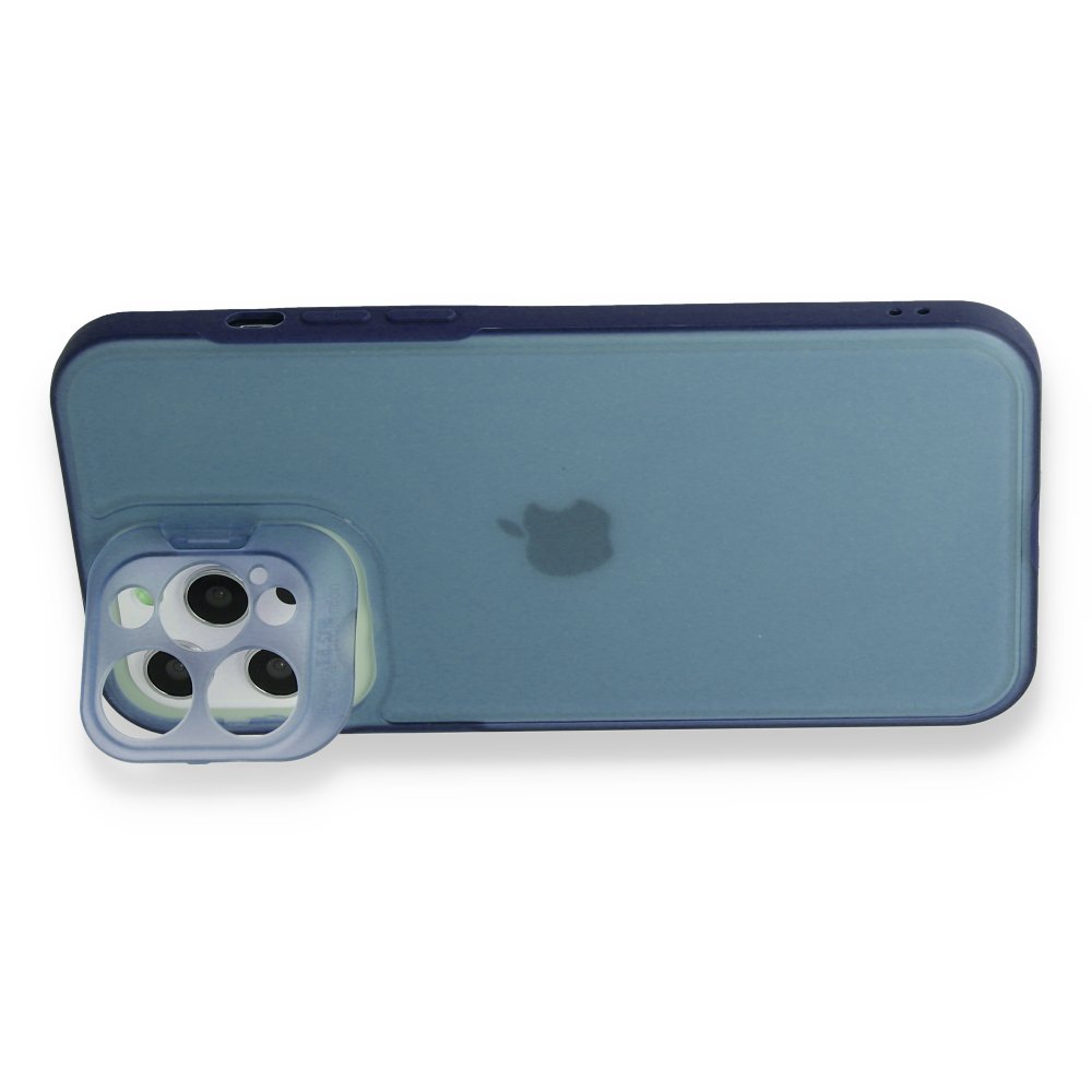 Newface iPhone 12 Pro Max Kılıf Jumbo Silikon - Mavi