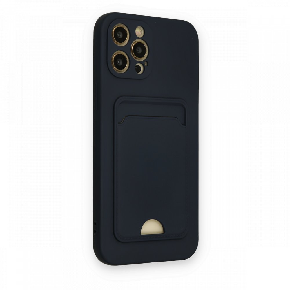 Newface iPhone 12 Pro Max Kılıf Kelvin Kartvizitli Silikon - Lacivert
