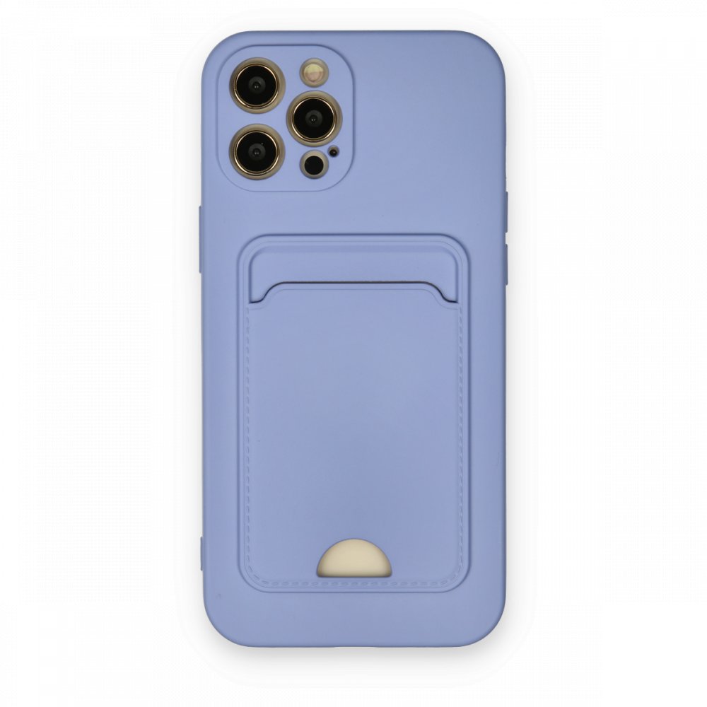 Newface iPhone 12 Pro Max Kılıf Kelvin Kartvizitli Silikon - Lila