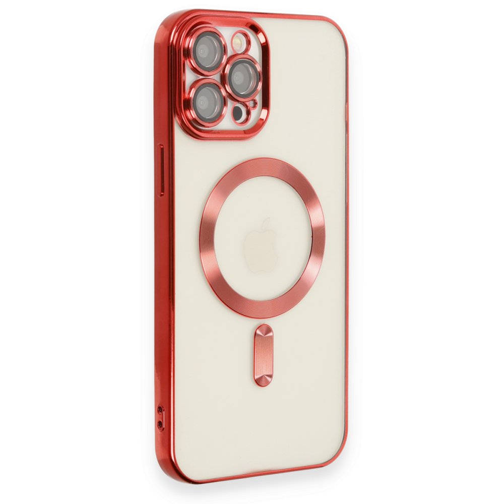 Newface iPhone 12 Pro Max Kılıf Kross Magneticsafe Kapak - Kırmızı