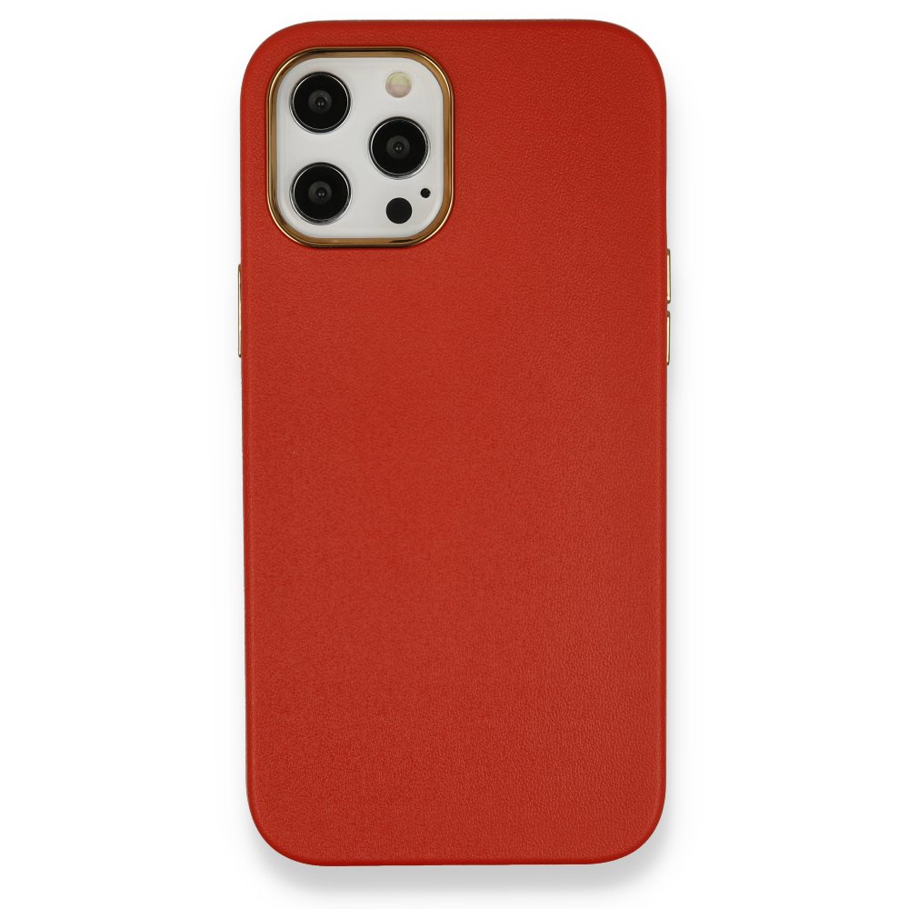 Newface iPhone 12 Pro Max Kılıf Label Kapak - Kırmızı