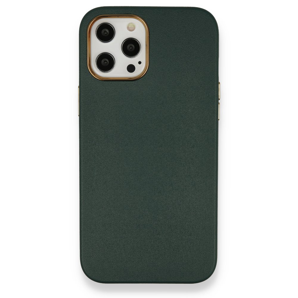 Newface iPhone 12 Pro Max Kılıf Label Kapak - Yeşil