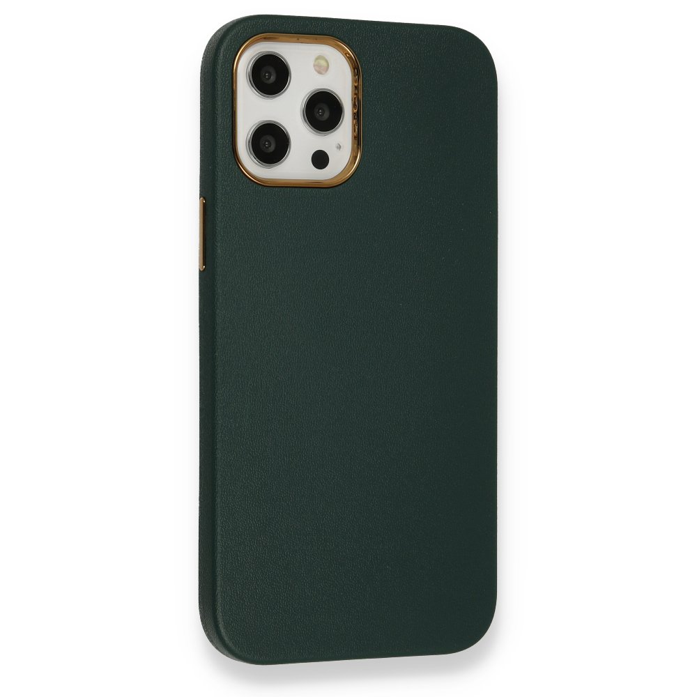 Newface iPhone 12 Pro Max Kılıf Label Kapak - Yeşil