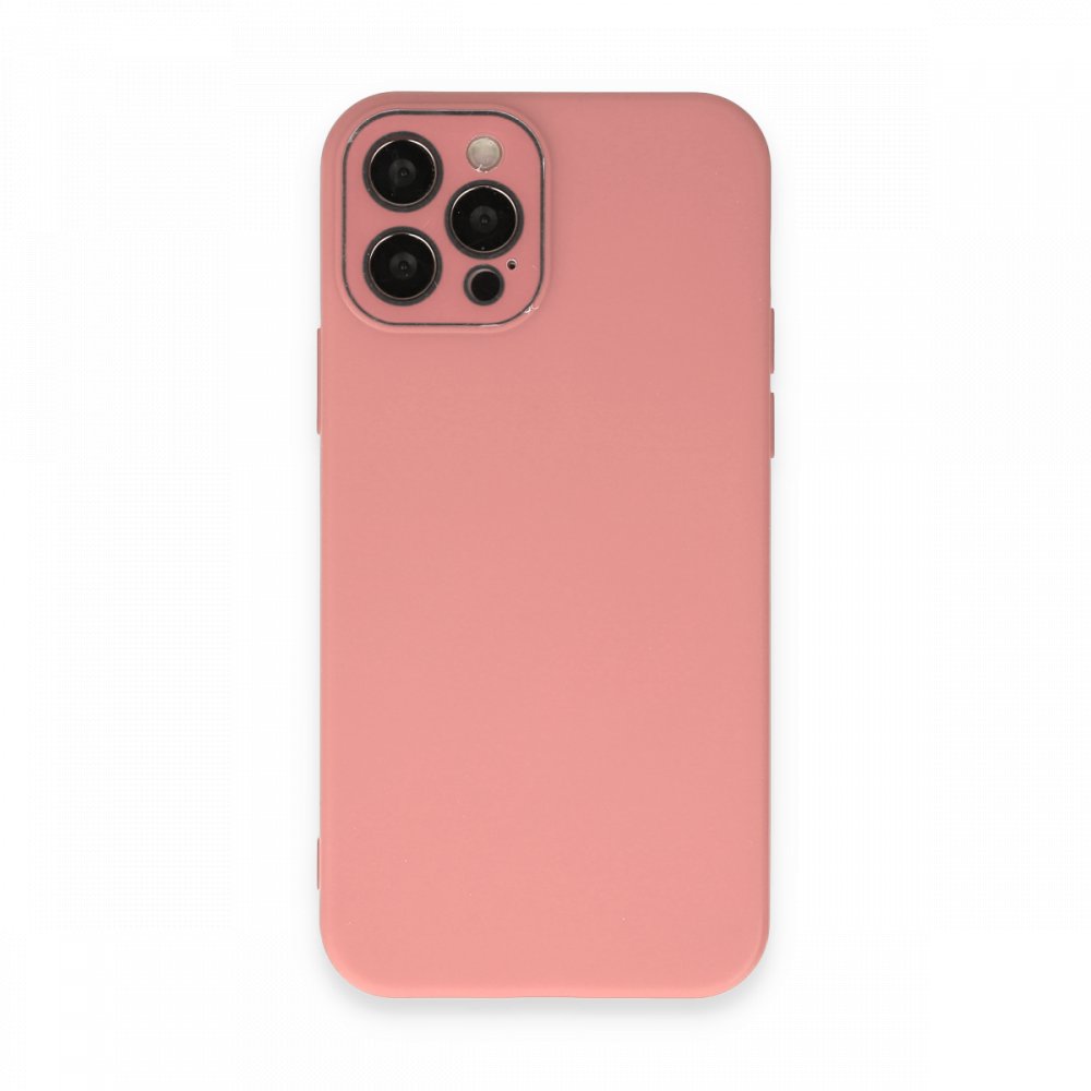 Newface iPhone 12 Pro Max Kılıf Lansman Glass Kapak - Pembe
