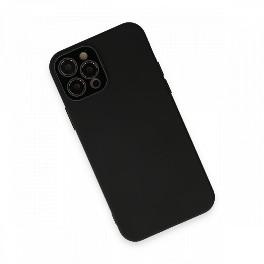Newface iPhone 12 Pro Max Kılıf Lansman Glass Kapak - Siyah