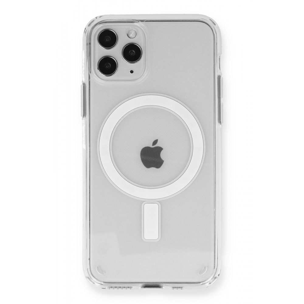 Newface iPhone 12 Pro Max Kılıf Magneticsafe Şeffaf Silikon - Şeffaf