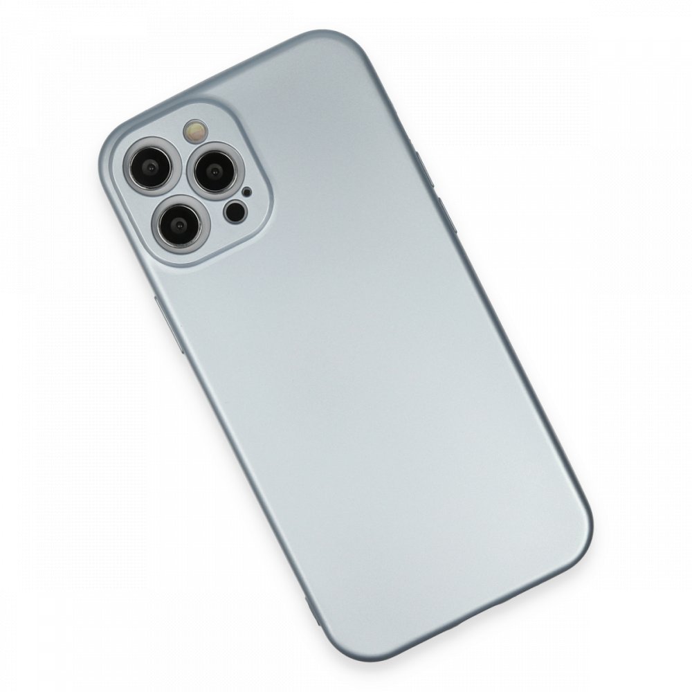 Newface iPhone 12 Pro Max Kılıf Nano içi Kadife  Silikon - Sky Blue