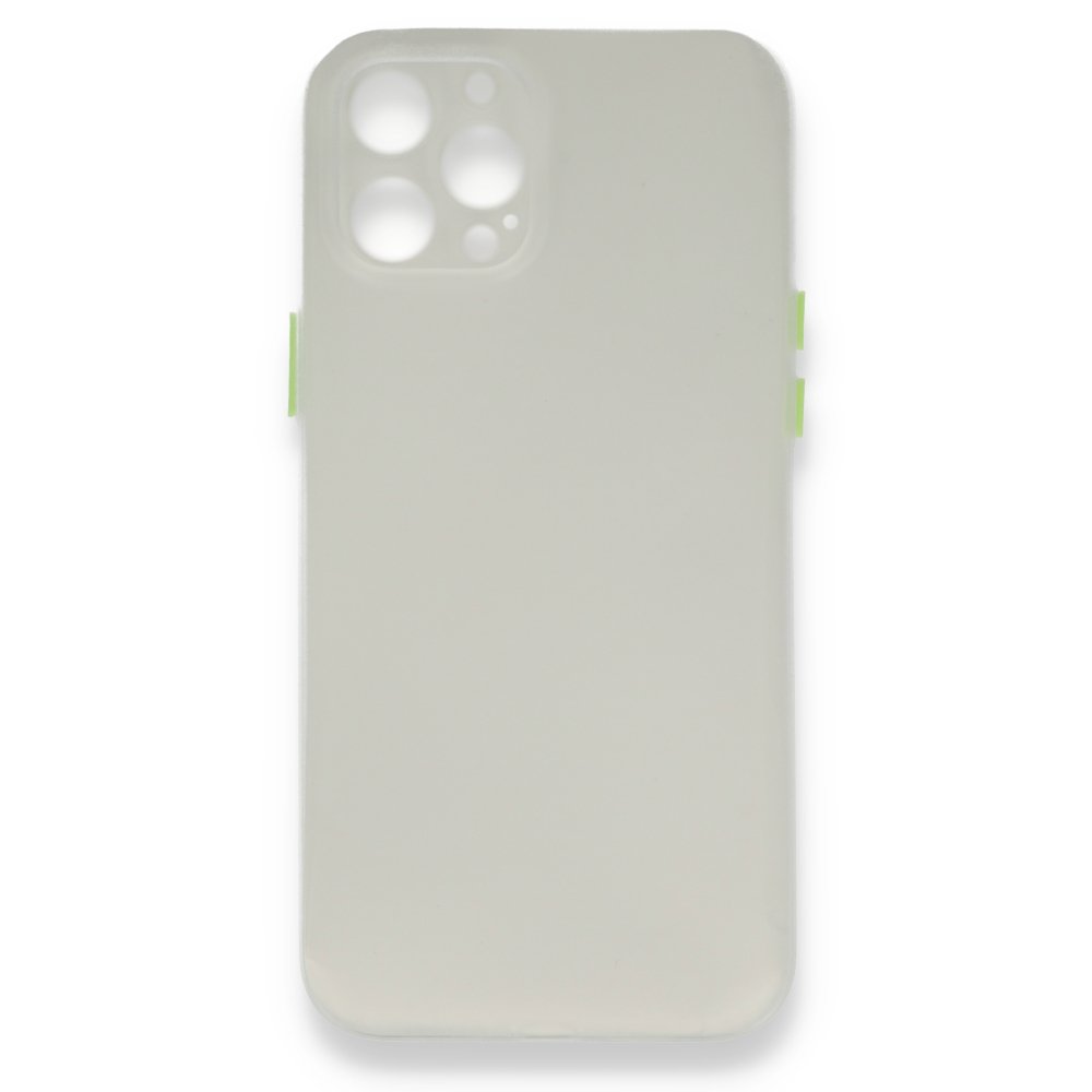 Newface iPhone 12 Pro Max Kılıf PP Ultra İnce Kapak - Beyaz