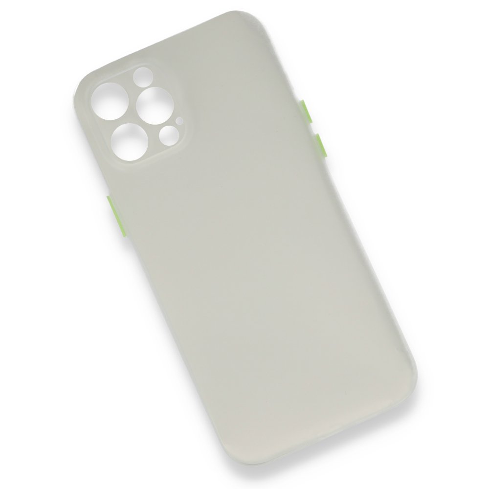 Newface iPhone 12 Pro Max Kılıf PP Ultra İnce Kapak - Beyaz