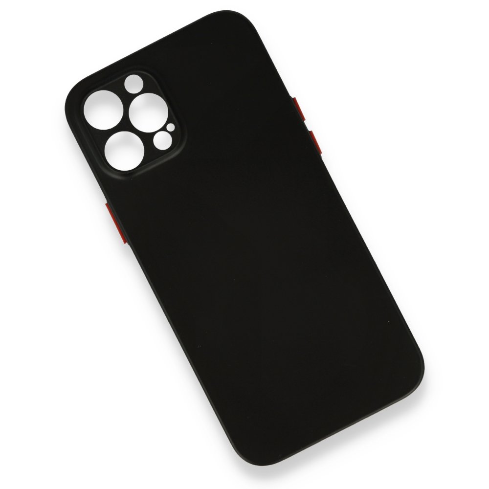 Newface iPhone 12 Pro Max Kılıf PP Ultra İnce Kapak - Siyah