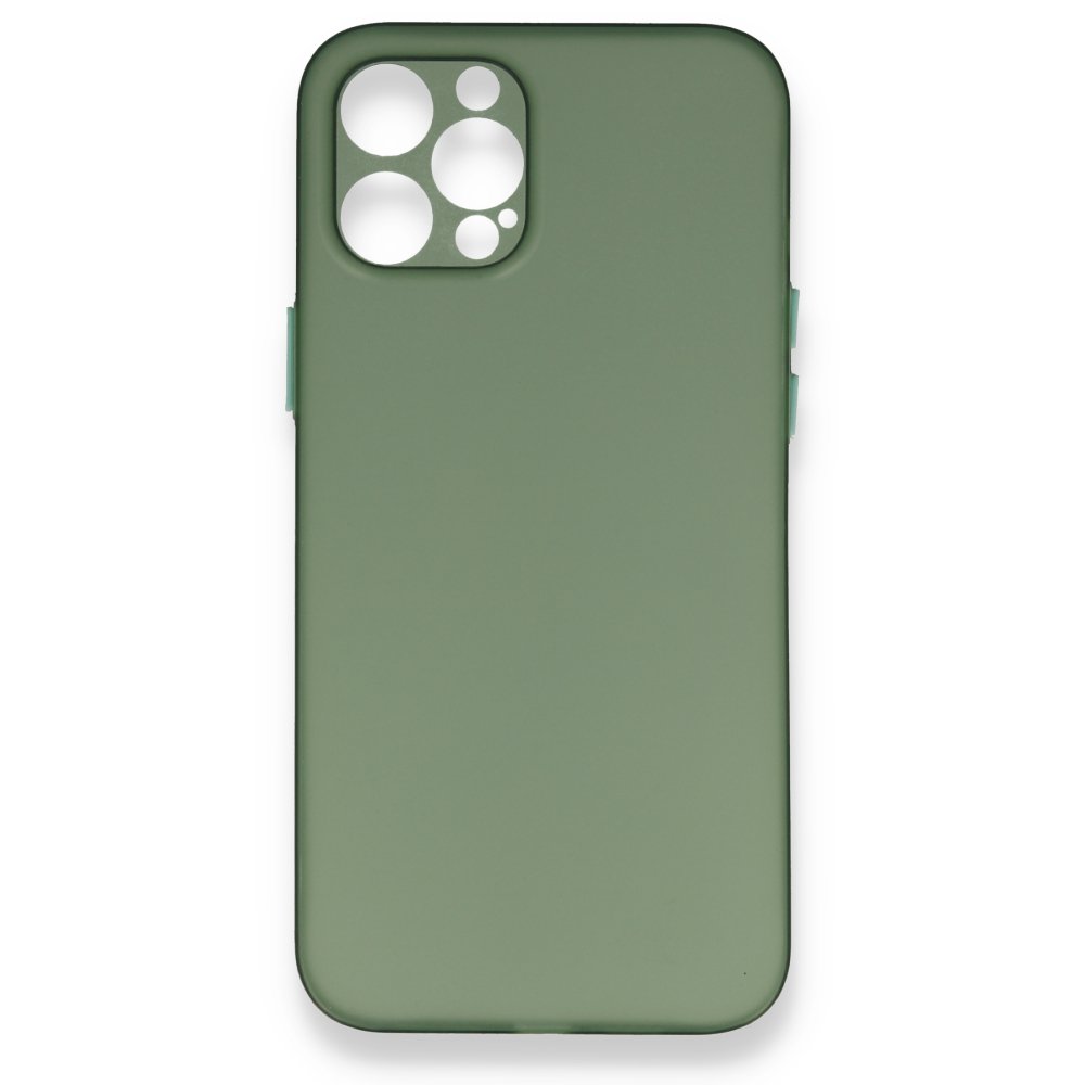 Newface iPhone 12 Pro Max Kılıf PP Ultra İnce Kapak - Yeşil