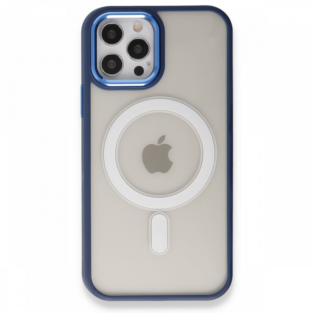 Newface iPhone 12 Pro Max Kılıf Room Magneticsafe Silikon - Lacivert