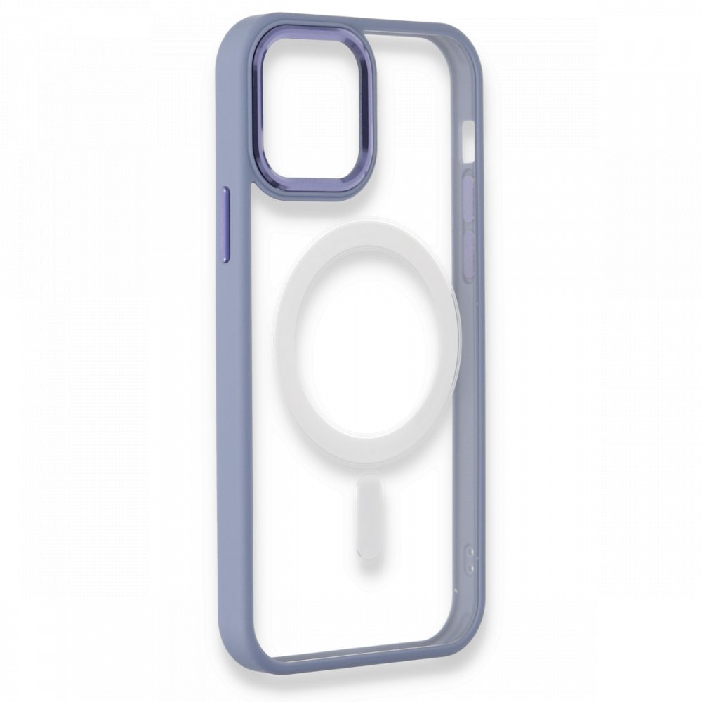 Newface iPhone 12 Pro Max Kılıf Room Magneticsafe Silikon - Sierra Blue